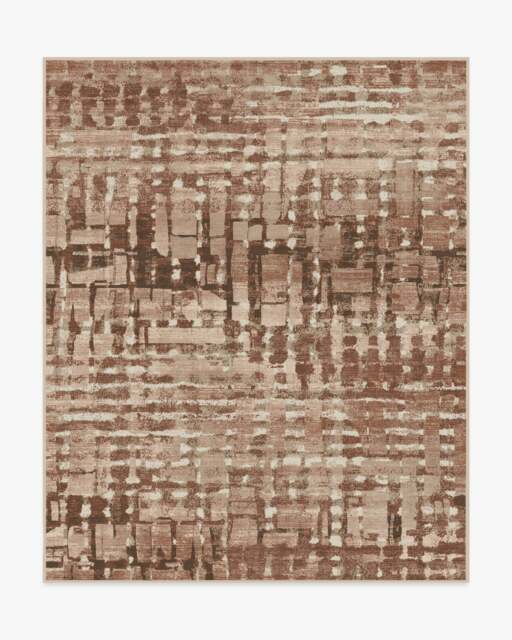 Brooklyn Copper Clay Flatwoven Rug by Architectural Digest Brown - 245x305 - Machine Washable Area Rug - Kid & Pet Friendly - Indoor Rugs - Ruggable - image 1