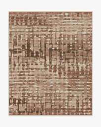 Brooklyn Copper Clay Flatwoven Rug by Architectural Digest Brown - 245x305 - Machine Washable Area Rug - Kid & Pet Friendly - Indoor Rugs - Ruggable - thumbnail 1