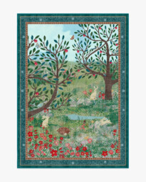 Whimsy Woods Multicolour Flatwoven Rug Green - 150x215 - Machine Washable Area Rug - Kid & Pet Friendly - Indoor Rugs - Ruggable