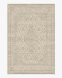 Rowan Soft Grey & Ivory Flatwoven Rug - 185x275 - Machine Washable Area Rug - Kid & Pet Friendly - Indoor Rugs - Ruggable