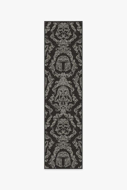 Dark Side Damask Charcoal Rug - 75x305 - Machine Washable Area Rug - Kid & Pet Friendly - Indoor Rugs - Ruggable - image 1