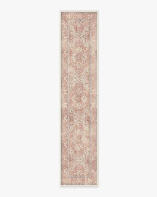 Kamran Rose Rug Pink - 75x365 - Machine Washable Area Rug - Kid & Pet Friendly - Indoor Rugs - Ruggable - image 1