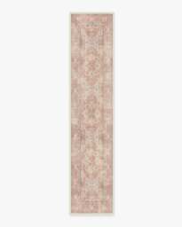 Kamran Rose Rug Pink - 75x365 - Machine Washable Area Rug - Kid & Pet Friendly - Indoor Rugs - Ruggable - thumbnail 1