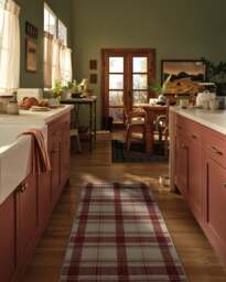 Piper Tartan Burgundy Rug - 185x275 - Machine Washable Area Rug - Kid & Pet Friendly - Indoor Rugs - Ruggable - thumbnail 2