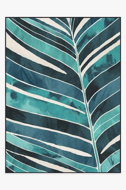 Ombra Teal Outdoor Rug - 275x365 - Machine Washable Area Rug - Kid & Pet Friendly - Indoor Rugs - Ruggable - image 1