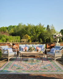 Skye Pink Outdoor Rug by Mrs. Alice - 275x365 - Machine Washable Area Rug - Kid & Pet Friendly - Indoor Rugs - Ruggable - thumbnail 3