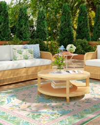 Skye Pink Outdoor Rug by Mrs. Alice - 275x365 - Machine Washable Area Rug - Kid & Pet Friendly - Indoor Rugs - Ruggable - thumbnail 2