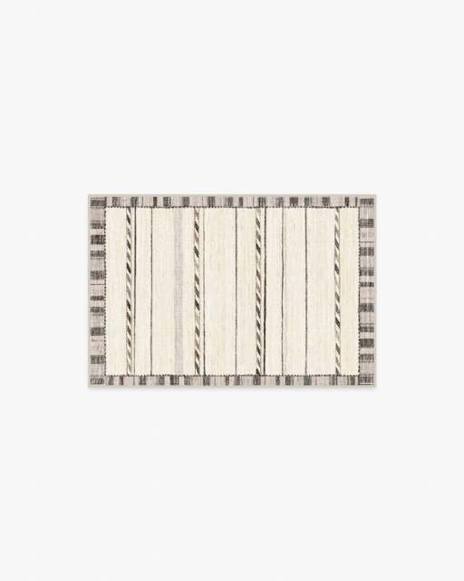 Hemma Cream & Charcoal Rug - 60x90 - Machine Washable Area Rug - Kid & Pet Friendly - Indoor Rugs - Ruggable - image 1