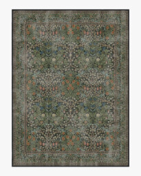 Blackthorn Forest Green Rug by Morris & Co. - 275x365 - Machine Washable Area Rug - Kid & Pet Friendly - Indoor Rugs - Ruggable - thumbnail 1
