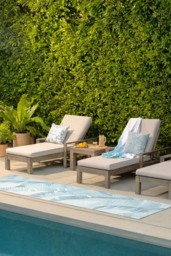 Banana Leaf Soft Blue Outdoor Rug by Gray Malin - 75x215 - Machine Washable Area Rug - Kid & Pet Friendly - Outdoor Rugs - Ruggable - thumbnail 2