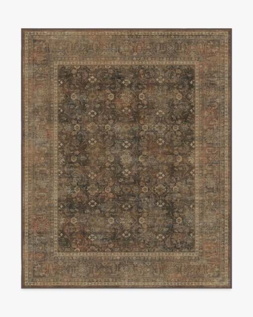 Ophelia Bronze Multicolour Flatwoven Rug Brown - 245x305 - Machine Washable Area Rug - Kid & Pet Friendly - Indoor Rugs - Ruggable - image 1
