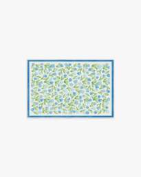 Garden Party Blue Flatwoven Rug by Mrs. Alice - 60x90 - Machine Washable Area Rug - Kid & Pet Friendly - Indoor Rugs - Ruggable - thumbnail 1