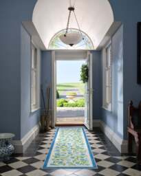 Garden Party Blue Flatwoven Rug by Mrs. Alice - 60x90 - Machine Washable Area Rug - Kid & Pet Friendly - Indoor Rugs - Ruggable - thumbnail 2