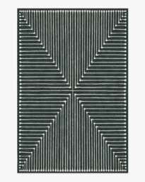 Inkdrop Charcoal Flatwoven Rug by Jonathan Adler - 185x275 - Machine Washable Area Rug - Kid & Pet Friendly - Indoor Rugs - Ruggable - thumbnail 1