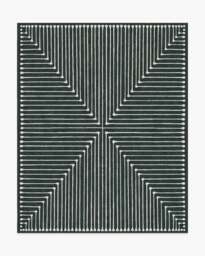 Inkdrop Charcoal Flatwoven Rug by Jonathan Adler - 185x275 - Machine Washable Area Rug - Kid & Pet Friendly - Indoor Rugs - Ruggable - thumbnail 2