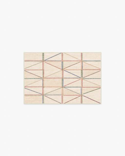 Ulysses Multicolour Flatwoven Rug Beige - 60x90 - Machine Washable Area Rug - Kid & Pet Friendly - Indoor Rugs - Ruggable - image 1