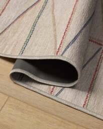 Ulysses Multicolour Flatwoven Rug Beige - 60x90 - Machine Washable Area Rug - Kid & Pet Friendly - Indoor Rugs - Ruggable - thumbnail 2