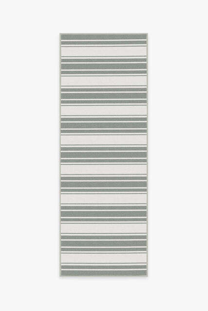 Marina Stripe Grey Outdoor Rug - 75x215 - Machine Washable Area Rug - Kid & Pet Friendly - Outdoor Rugs - Ruggable - image 1