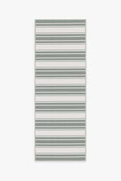 Marina Stripe Grey Outdoor Rug - 75x215 - Machine Washable Area Rug - Kid & Pet Friendly - Outdoor Rugs - Ruggable - thumbnail 1