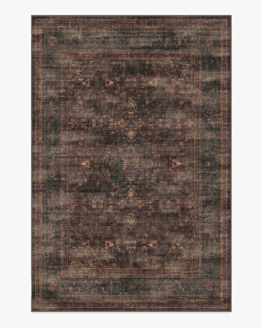 Rowan Bordeaux Rug Brown - 185x275 - Machine Washable Area Rug - Kid & Pet Friendly - Indoor Rugs - Ruggable - image 1