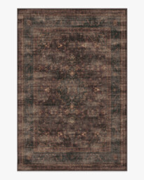 Rowan Bordeaux Rug Brown - 185x275 - Machine Washable Area Rug - Kid & Pet Friendly - Indoor Rugs - Ruggable - thumbnail 1