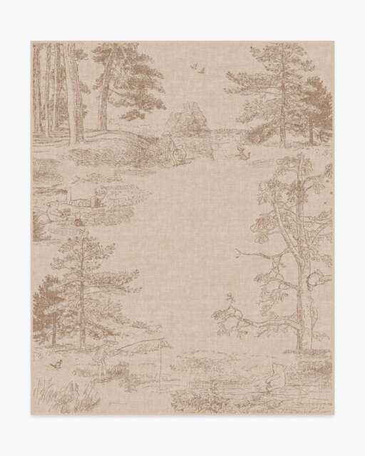 Hundred Acre Wood Natural Flatwoven Rug - 245x305 - Machine Washable Area Rug - Kid & Pet Friendly - Indoor Rugs - Ruggable