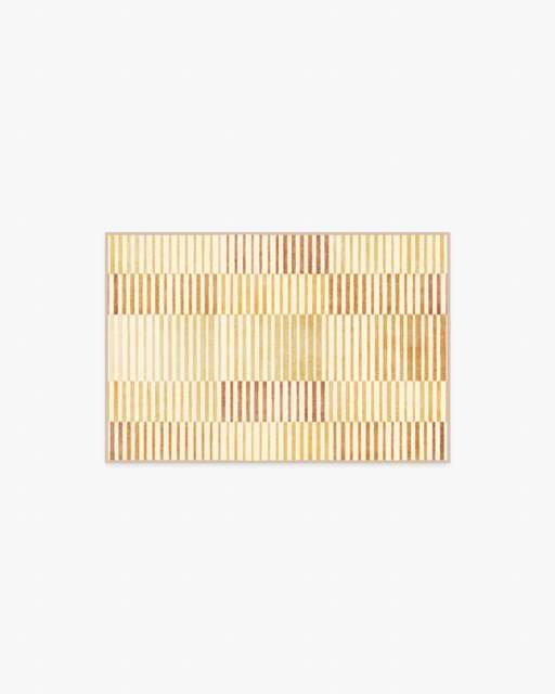 Shadow Stripe Gold Rug - 60x90 - Machine Washable Area Rug - Kid & Pet Friendly - Indoor Rugs - Ruggable - image 1