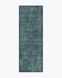 Blackthorn Navy Rug by Morris & Co. - 75x215 - Machine Washable Area Rug - Kid & Pet Friendly - Indoor Rugs - Ruggable - thumbnail 1