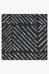 Parquet Black Outdoor Rug - 245x305 - Machine Washable Area Rug - Kid & Pet Friendly - Indoor Rugs - Ruggable - thumbnail 4