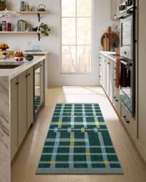 Nano Green Flatwoven Rug - 75x215 - Machine Washable Area Rug - Kid & Pet Friendly - Indoor Rugs - Ruggable - thumbnail 2