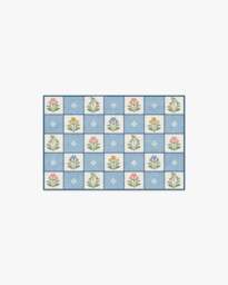 Cottage Trellis Blue Rug - 60x90 - Machine Washable Area Rug - Kid & Pet Friendly - Indoor Rugs - Ruggable - thumbnail 1