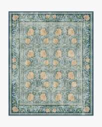 Pimpernel Dusk Blue Rug by Morris & Co. - 75x215 - Machine Washable Area Rug - Kid & Pet Friendly - Indoor Rugs - Ruggable - thumbnail 2