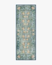 Pimpernel Dusk Blue Rug by Morris & Co. - 75x215 - Machine Washable Area Rug - Kid & Pet Friendly - Indoor Rugs - Ruggable - thumbnail 1