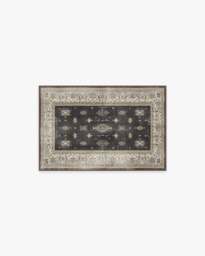 Verena Dark Wood Rug Black - 60x90 - Machine Washable Area Rug - Kid & Pet Friendly - Indoor Rugs - Ruggable - thumbnail 1