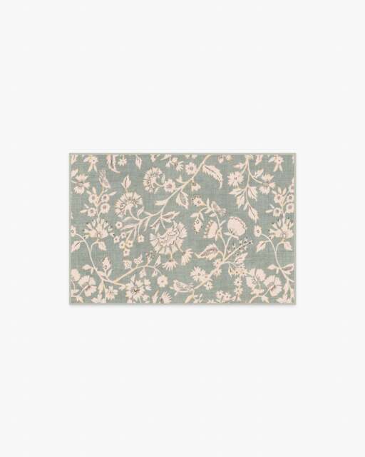 Brenna Sage Green & Cream Rug - 60x90 - Machine Washable Area Rug - Kid & Pet Friendly - Indoor Rugs - Ruggable - image 1