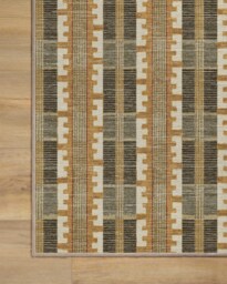 Olin Ochre Flatwoven Rug Yellow - 60x90 - Machine Washable Area Rug - Kid & Pet Friendly - Indoor Rugs - Ruggable - thumbnail 2