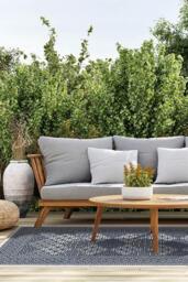 Loseta Royal Blue Outdoor Rug - 275x365 - Machine Washable Area Rug - Kid & Pet Friendly - Outdoor Rugs - Ruggable - thumbnail 2