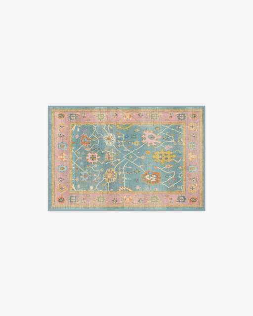 Jemima Rug Blue - 60x90 - Machine Washable Area Rug - Kid & Pet Friendly - Indoor Rugs - Ruggable - image 1