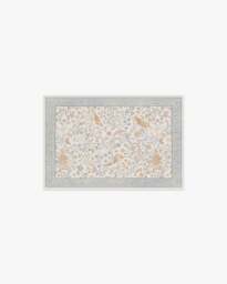 Newill Ivory & Blue Rug by Morris & Co. - 60x90 - Machine Washable Area Rug - Kid & Pet Friendly - Indoor Rugs - Ruggable - thumbnail 1