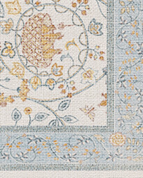 Newill Ivory & Blue Rug by Morris & Co. - 60x90 - Machine Washable Area Rug - Kid & Pet Friendly - Indoor Rugs - Ruggable - thumbnail 4