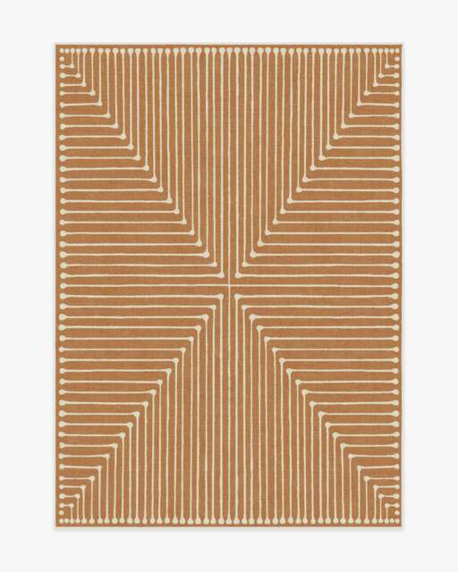 Inkdrop Copper Rug by Jonathan Adler Orange - 150x215 - Machine Washable Area Rug - Kid & Pet Friendly - Indoor Rugs - Ruggable - image 1