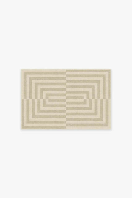 Jonathan Adler Op Art Natural Rug - 60x90 - Machine Washable Area Rug - Kid & Pet Friendly - Indoor Rugs - Ruggable