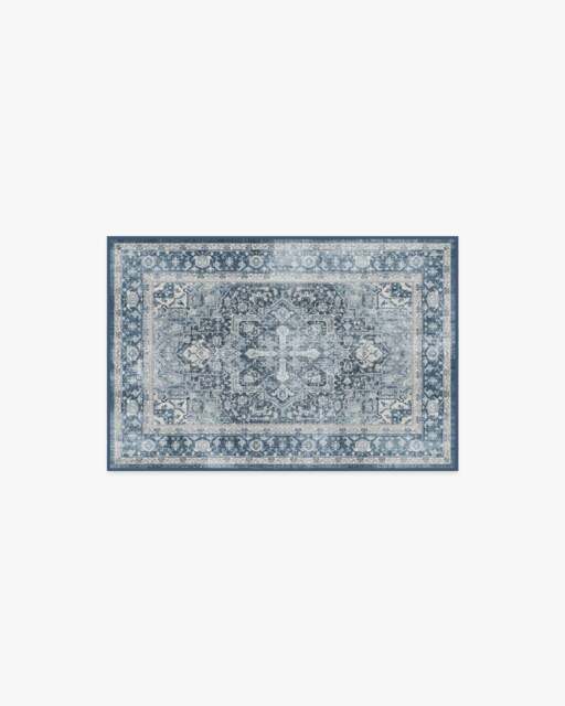 Kamran Admiral Blue Rug - 60x90 - Machine Washable Area Rug - Kid & Pet Friendly - Indoor Rugs - Ruggable - image 1