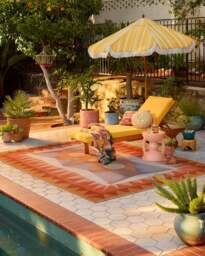Hilma Papaya Outdoor Rug by Jungalow Orange - 185x275 - Machine Washable Area Rug - Kid & Pet Friendly - Indoor Rugs - Ruggable - thumbnail 3