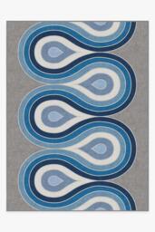 Milano Blue Steel Flatwoven Rug by Jonathan Adler - 275x365 - Machine Washable Area Rug - Kid & Pet Friendly - Indoor Rugs - Ruggable - thumbnail 1