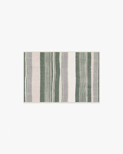 Naia Olive Flatwoven Rug Green - 60x90 - Machine Washable Area Rug - Kid & Pet Friendly - Indoor Rugs - Ruggable - image 1