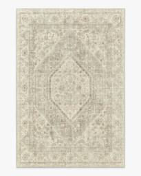 Soluna Ivory & Natural Rug - 185x275 - Machine Washable Area Rug - Kid & Pet Friendly - Indoor Rugs - Ruggable - thumbnail 1