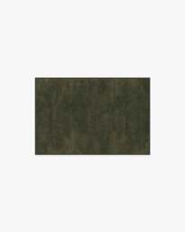 Nico Solid Olive Flatwoven Rug Green - 60x90 - Machine Washable Area Rug - Kid & Pet Friendly - Indoor Rugs - Ruggable - thumbnail 1