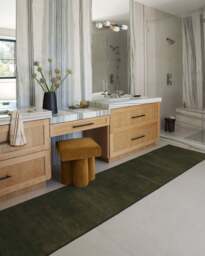 Nico Solid Olive Flatwoven Rug Green - 60x90 - Machine Washable Area Rug - Kid & Pet Friendly - Indoor Rugs - Ruggable - thumbnail 2