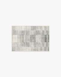 Shadow Stripe Black & Cream Rug - 60x90 - Machine Washable Area Rug - Kid & Pet Friendly - Indoor Rugs - Ruggable - thumbnail 1